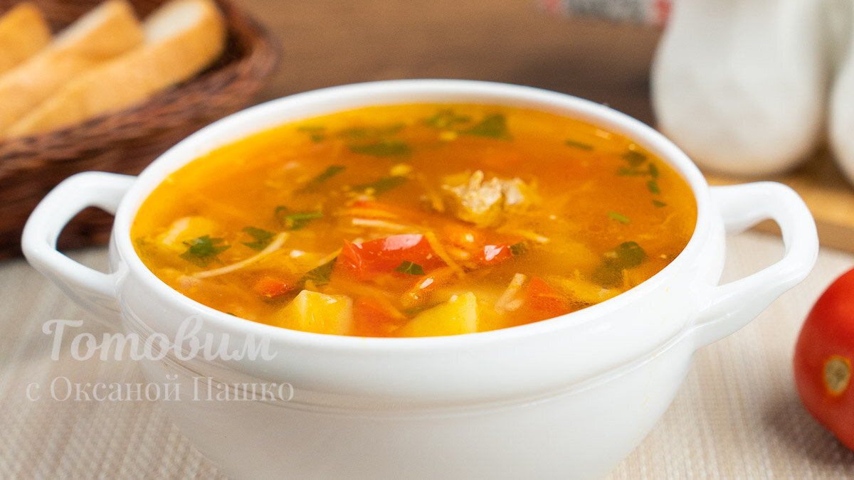 Насладитесь Ароматным Томатным Супом С Лапшой