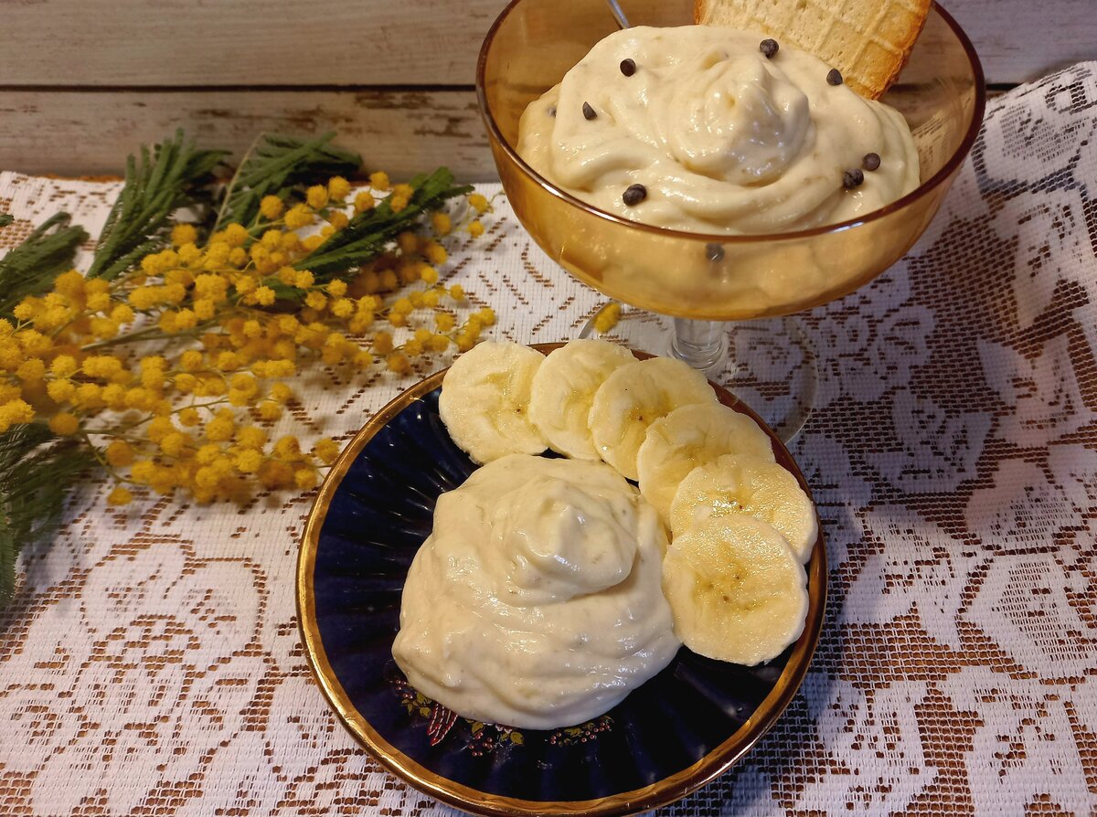 Легкий банановый крем-десерт для любого повода