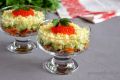 Элегантные салаты в бокалах: удивите гостей на праздничном столе