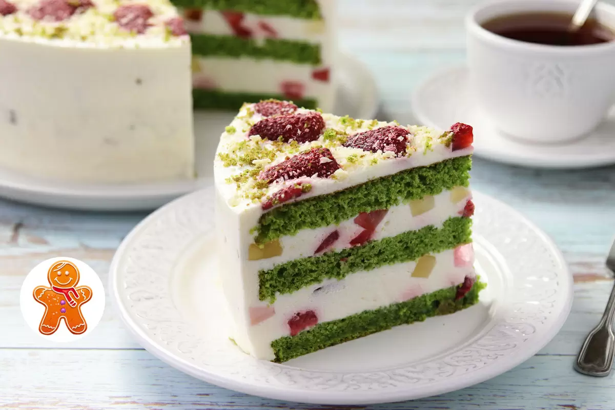 Изумрудный бархат: легкий и изысканный торт без красителей