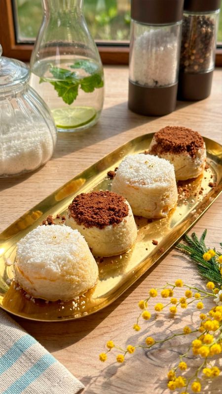 Простой сметанный десерт с персиками и кокосом, который впечатлит всех